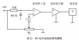 PN junction thermal resistance experimental circuit diagram