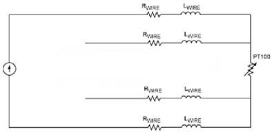 Four-wire wiring method (Kelvin wiring method)