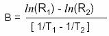 B value calculation formula