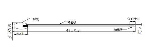 Enameled wire thermistor