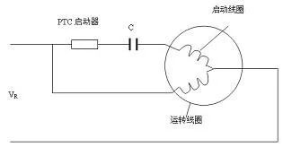 Entwurf der Anlaufschaltung des PTC-Schutzmotors