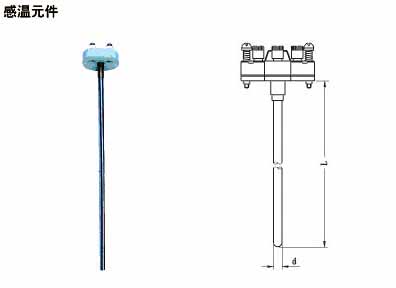 Elemento sensor de temperatura de resistencia térmica industrial de platino